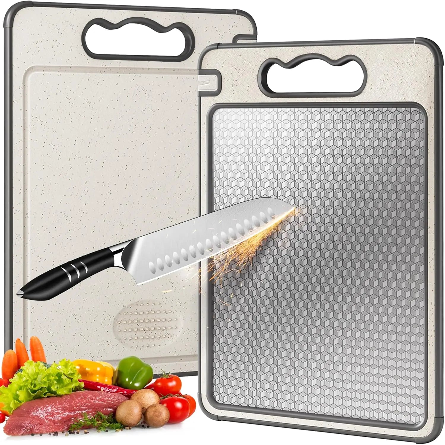 Stainless Steel Double Sided Chopping Board