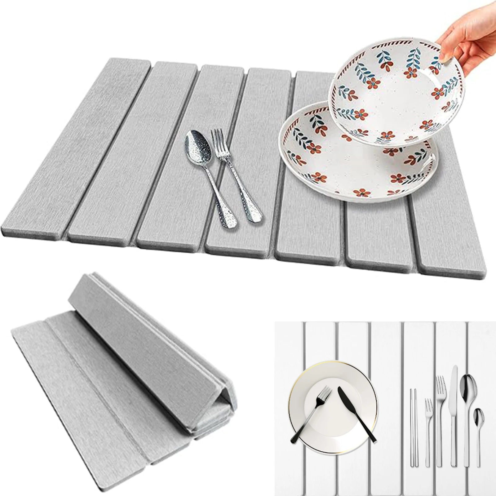 Foldable Stone Kitchen Drying Mat